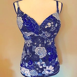 Floral Tankini Bathing Suit Top - Full Support
